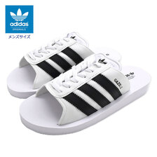 adidas GAZELLE BEACH SLIDES Footwear White/Core Black/Footwear White JQ7420画像