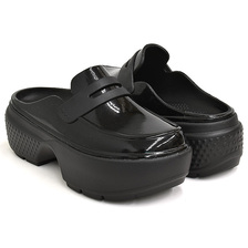crocs STOMP HIGH SHINE LOAFER BLACK 210659-001画像