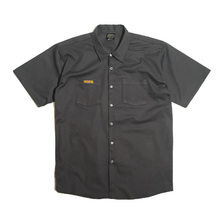 Prison Blues Work Shirt Charcoal Short Sleeve w/Front Buttons画像