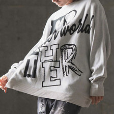 GLIMCLAP Logo jacquard oversized sweater 17-108-GLA-CE画像