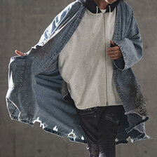 GLIMCLAP Used processing denim gown-ish coat 17-109-GLA-CE画像