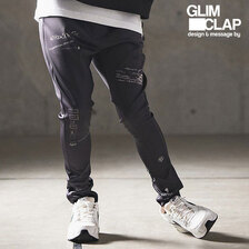 GLIMCLAP Tight fit track pants -graffiti・hand writing original pattern- 17-106-GLA-CE画像