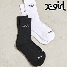 X-girl LOGO 2P MIDDLE SOCKS 105225054004画像