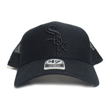 '47 Brand White Sox Flagship Wash '47 MVP Black &times; Black Mesh FLGSW06GWP画像