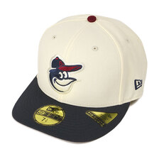 NEW ERA Pre-Curved 59FIFTY ボルティモア・オリオールズ クローム/ネイビー 14109867画像