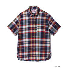 SUGAR CANE INDIGO MADRAS CHECK BUTTON DOWN SHIRT SC39299画像