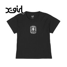 X-girl FACE ROUNDED SQUARE S/S BABY TEE 105243011014画像