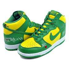 NIKE SB DUNK HI OG QS SUPREME By Any Means yellow zest/classic green DN3741-700画像