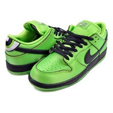 NIKE SB DUNK LOW PRO QS POWERPUFF GIRLS BUTTERCUP mean green/black-lotus pink FZ8319-300画像