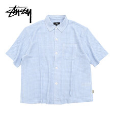 STUSSY Flat Bottom Crinkled S/S Shirt 1110324画像