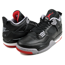 NIKE AIR JORDAN 4 RETRO BRED REIMAGINED black/fire red-cement grey FV5029-006画像