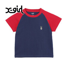 X-girl EMBROIDERED BUNNY RAGLAN SLEEVE BABY TEE 105243011001画像