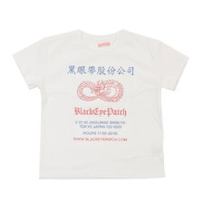 Black Eye Patch CHINATOWN STORE BABY TEE WHITE画像