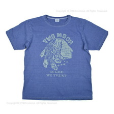 Two Moon no.24223 インディゴ染プリントTシャツ IN GOD WE TRUST 20323画像