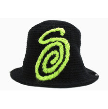 STUSSY SWIRLY S KNIT BUCKET HAT 1321208画像