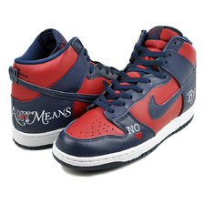 NIKE SB DUNK HI OG QS SUPREME By Any Means varsity red/midnight navy DN3741-600画像