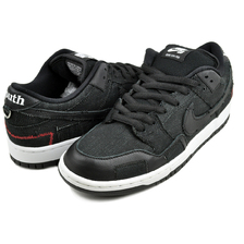 NIKE SB DUNK LOW PRO QS WASTED YOUTH black/blk-university red DD8386-001画像