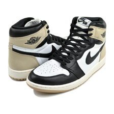 NIKE WMNS AIR JORDAN 1 RETRO HI OG LATTE black/legend md brown-white FD2596-021画像