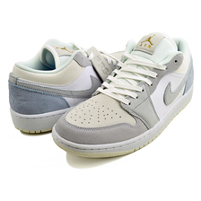 NIKE AIR JORDAN 1 LOW PARIS white/sky grey-football grey CV3043-100画像