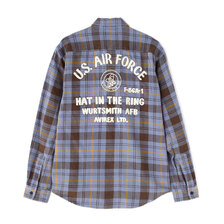 AVIREX LONG SLEEVE CHECK EMB SHIRT USAF 7834220002画像