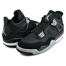 NIKE AIR JORDAN 4 RETRO SE BLACK CANVAS black/lt steel grey-white DH7138-006画像