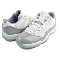 NIKE AIR JORDAN 11 RETRO LOW white/university blue COOL GREY AV2187-140画像