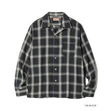 SUGAR CANE RAYON COVERT CHECK L/S OPEN SHIRT SC29377画像