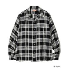 SUGAR CANE RAYON DOBBY CHECK OPEN SHIRT SC29378画像