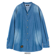 glamb Band Collar Denim Shirt GB0424-SH09画像