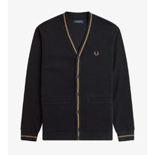 FRED PERRY Tipped Pique Texture Cardigan M2654画像