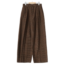 ATON SILK TWEED TUCKED EASY PANTS PRAGCW0804画像