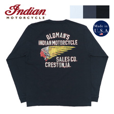 INDIAN MOTORCYCLE PRINT L/S T-SHIRTS "INDIAN MOTORCYCLE SALES CO" IM69464画像