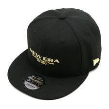 NEW ERA 9FIFTY Metal Flag Logo ブラック &times; メタリックゴールド 14307456画像