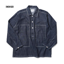 HOUSTON 40696 USA COTTON DENIM PULLOVER SHIRT画像