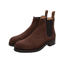 F.LLI Giacometti SIDE GORE BOOTS VELVINA DARK BROWN FG529-VV画像