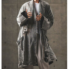 GLIMCLAP Used processing denim gown-ish coat 17-127-GLA-CE画像