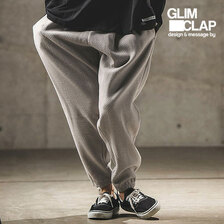 GLIMCLAP Checkered pattern jacquard fabric balloon silhouette Jogger pants 17-147-GLA-CE画像