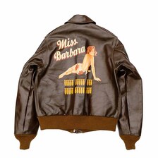 Buzz Rickson's Type A-2 No.23380 ROUGHWEAR CLOTHING CO. BACK PAINT "MISS BARBARA" BR80653画像