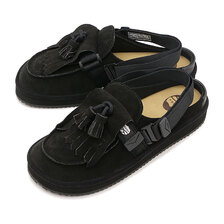 SHAKA MOC MULE TASSEL SUEDE BLACK SK-296画像