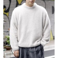 Intch. ブルーフォックス エルボーパッチ クルーネックセーター 2023-2-0-001画像