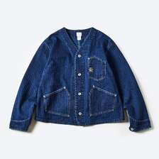 POST OVERALLS #1104-HBI Stoker's Jacket : herringbone denim double indigo画像