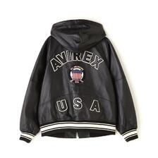 AVIREX SIGNATURE HOODED LEATHER 7834950602画像