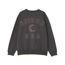 AVIREX VARSITY LOGO CREW NECK SWEAT NYC 7834232003画像