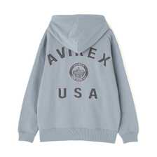 AVIREX VARSITY LOGO ZIP SWEAT PARKA NYC 7834231002画像