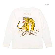 TAILOR TOYO LONG SLEEVE SUKA T-SHIRT EMBROIDERED - TIGER - TT69471画像