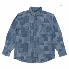 衣櫻 Lot.SA-1648 コットンジャガード素材 長袖ワークシャツ - パッチワークジャガード - SA1648画像