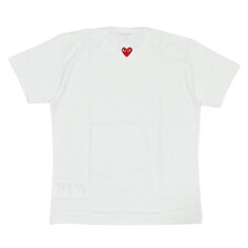 PLAY COMME des GARCONS BACKNECK RED HEART TEE WHITE AX-T340-051画像