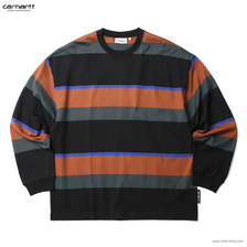 Carhartt WIP L/S SUNDLING T-SHIRT - Sundling Stripe, Deep H Brown I033928画像