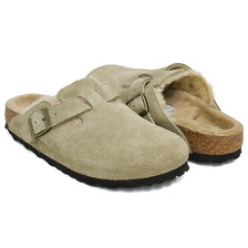 BIRKENSTOCK BOSTON SHEARLING (NARROW) TAUPE 1028299画像