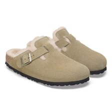 BIRKENSTOCK BOSTON VL SHEARLING (REGULAR FIT) TAUPE 1028289画像